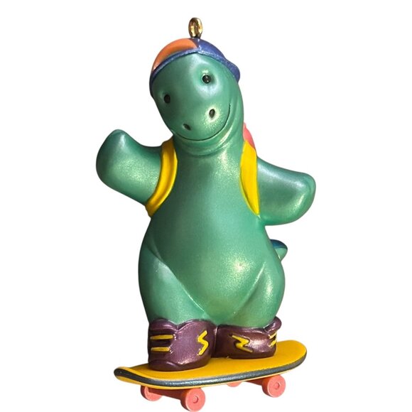 Hallmark 1994 Keepsake Ornament Dinosaur On Skateboard - Picture 7 of 8